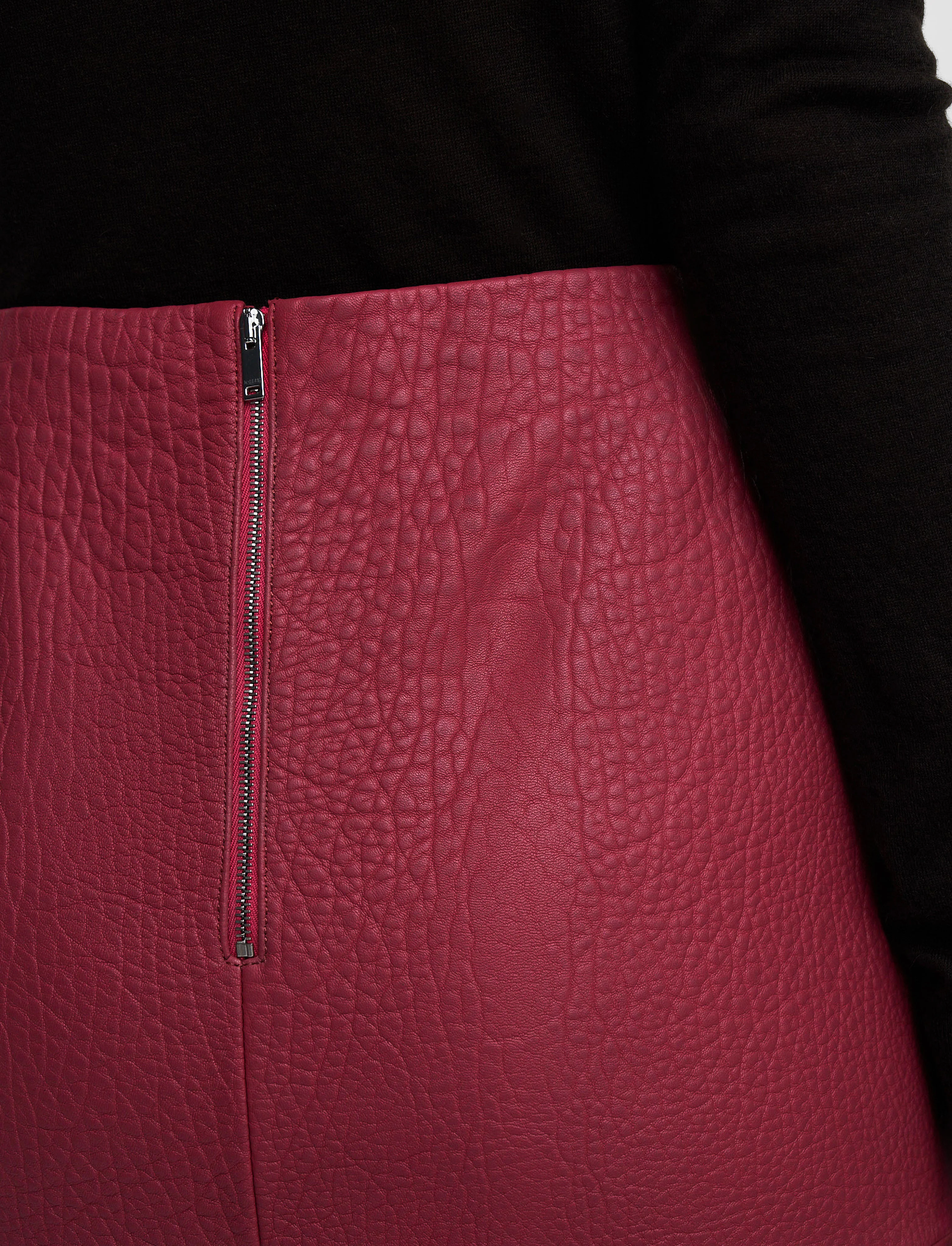 Shroff Pebble Leather Skirt - Image 4