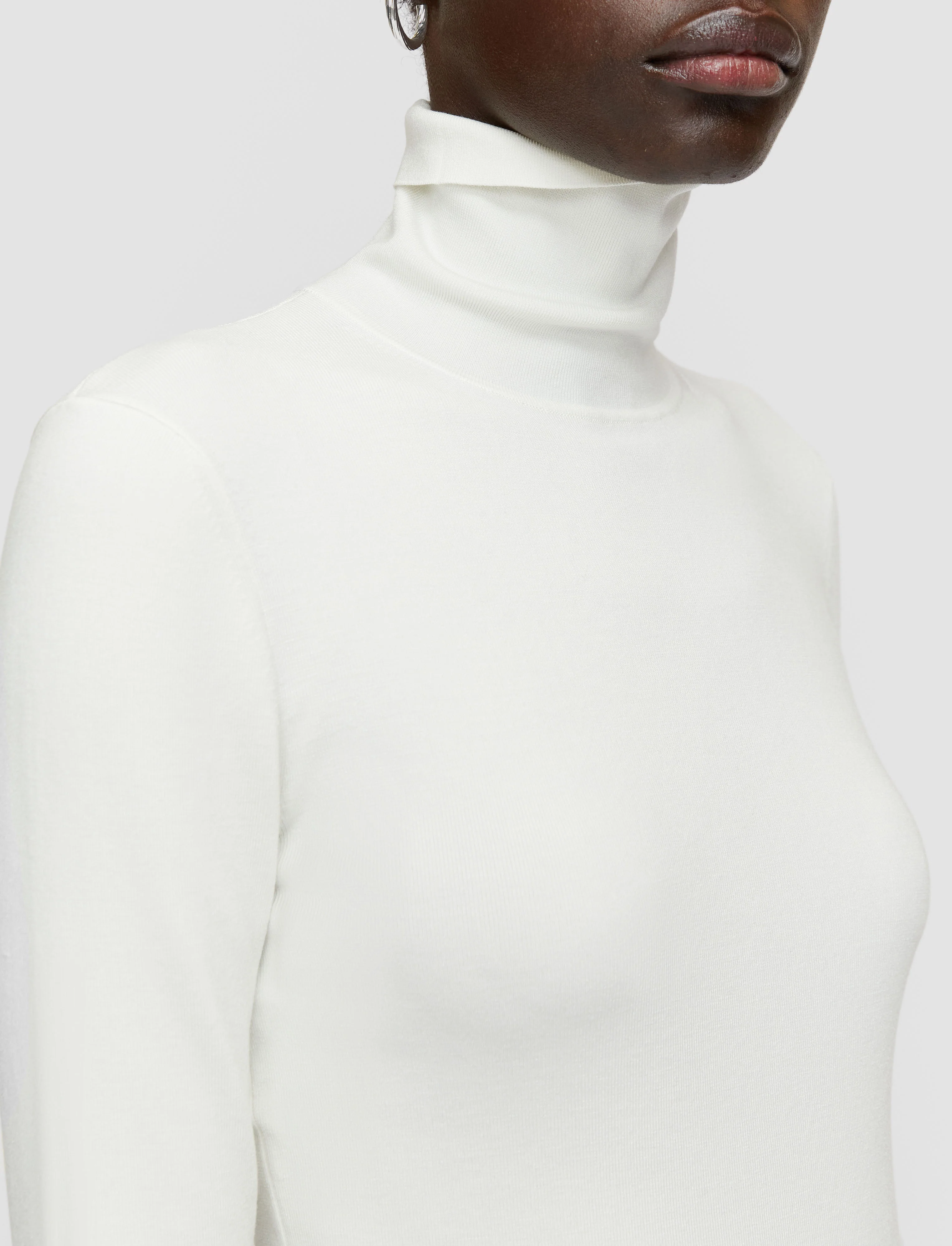 Silk Stretch High Neck Top - Image 5