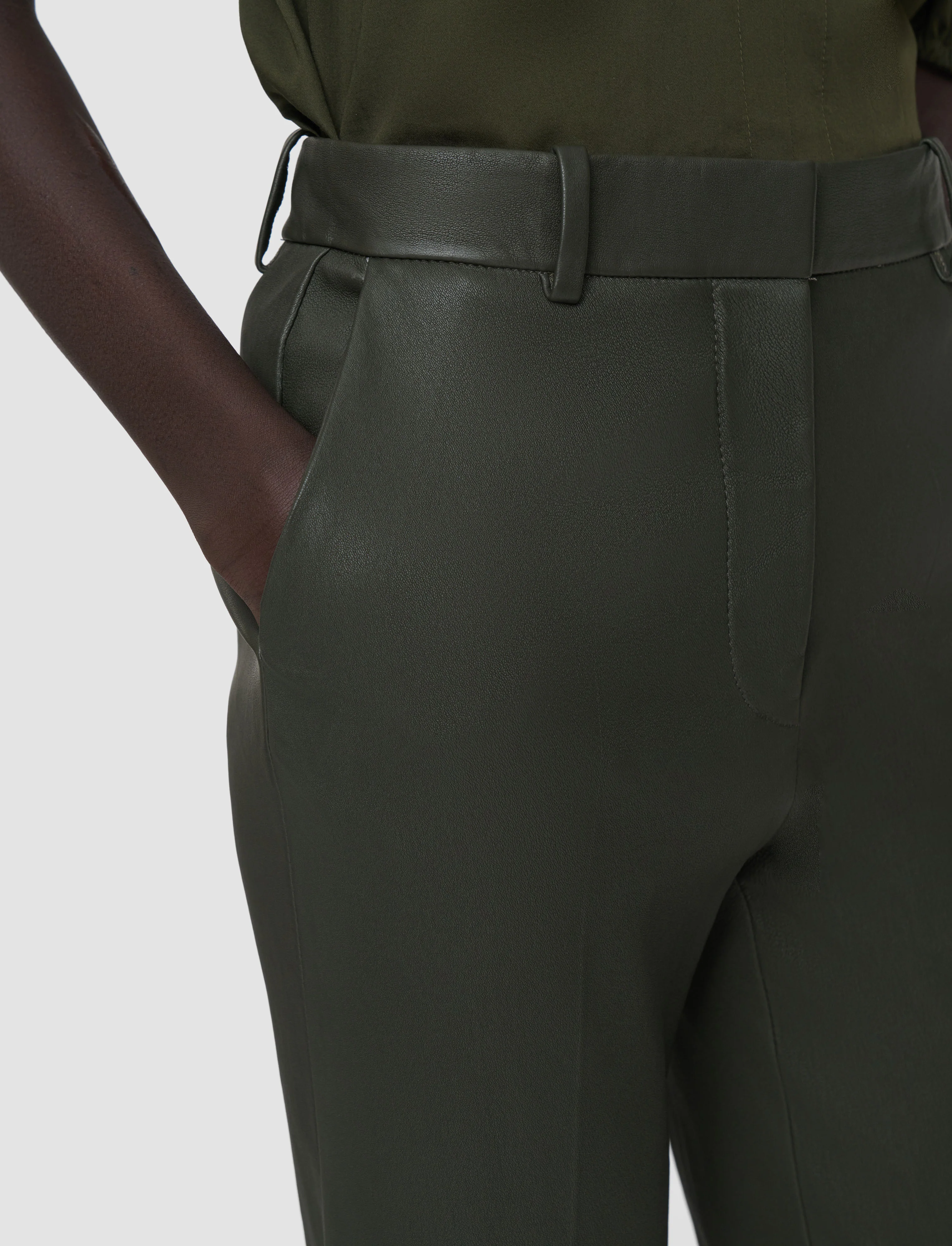 Tafira Leather Stretch Trousers - Image 5