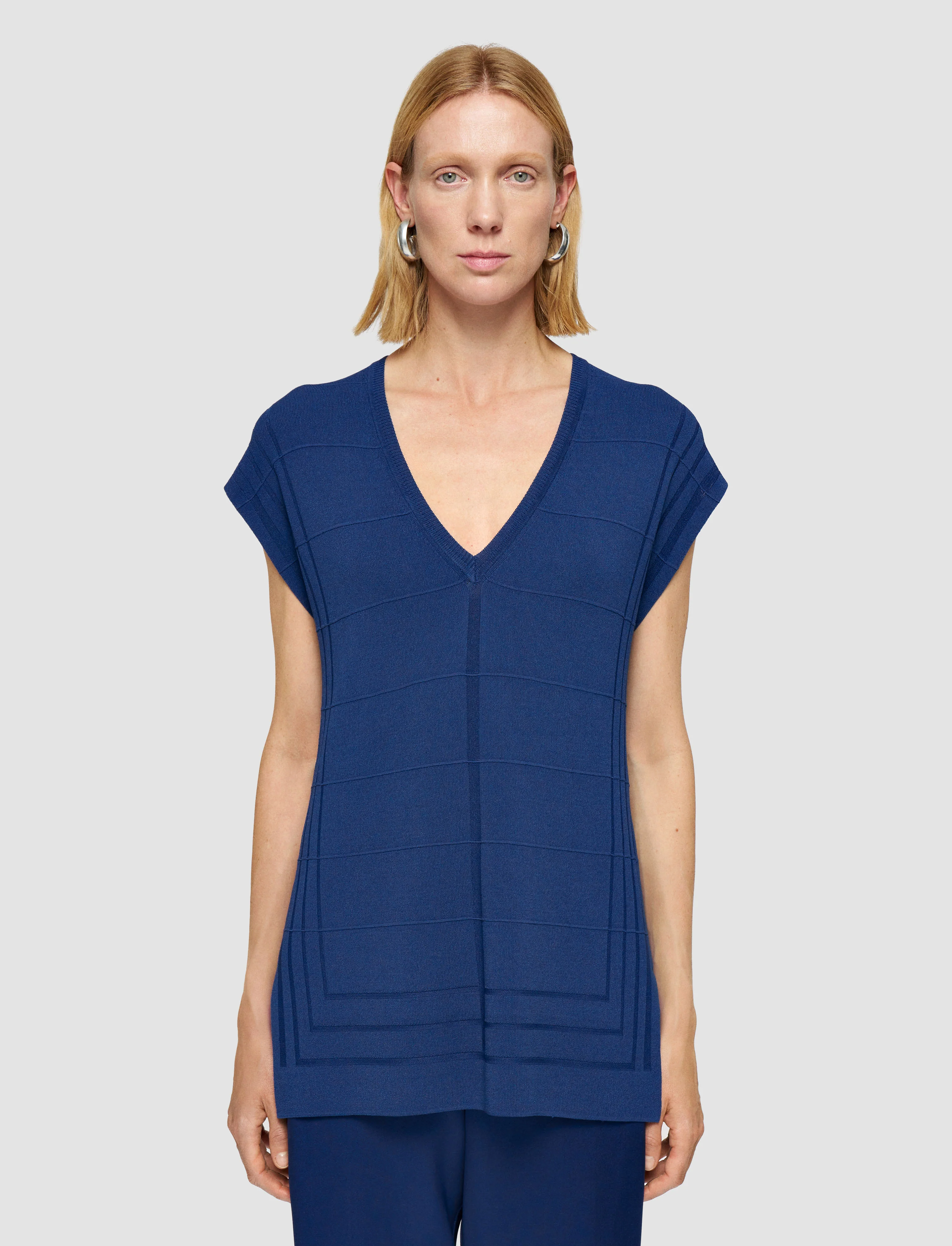Viscose Grid Knit Top - Image 3