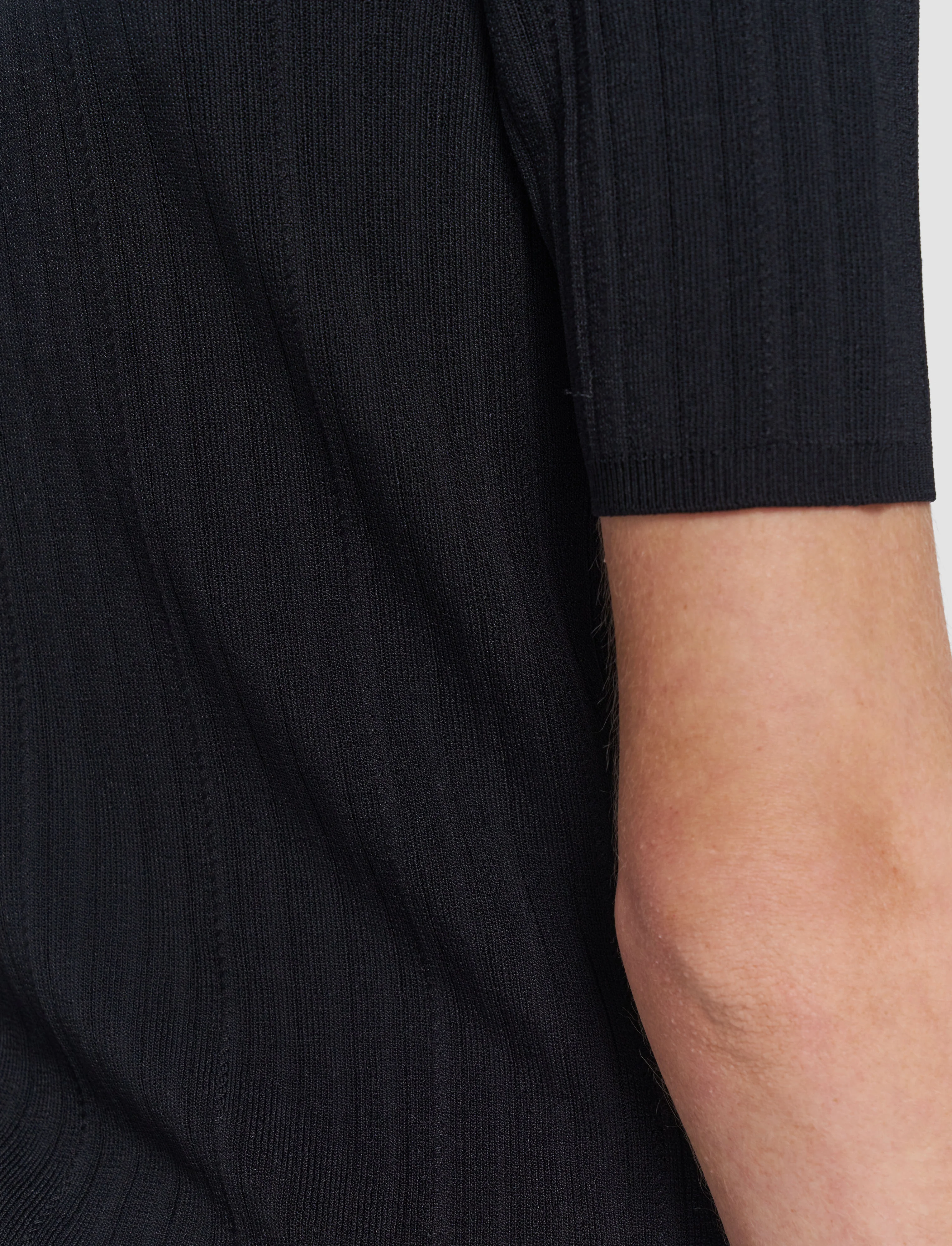 Viscose Rib Knit Polo Top - Image 5