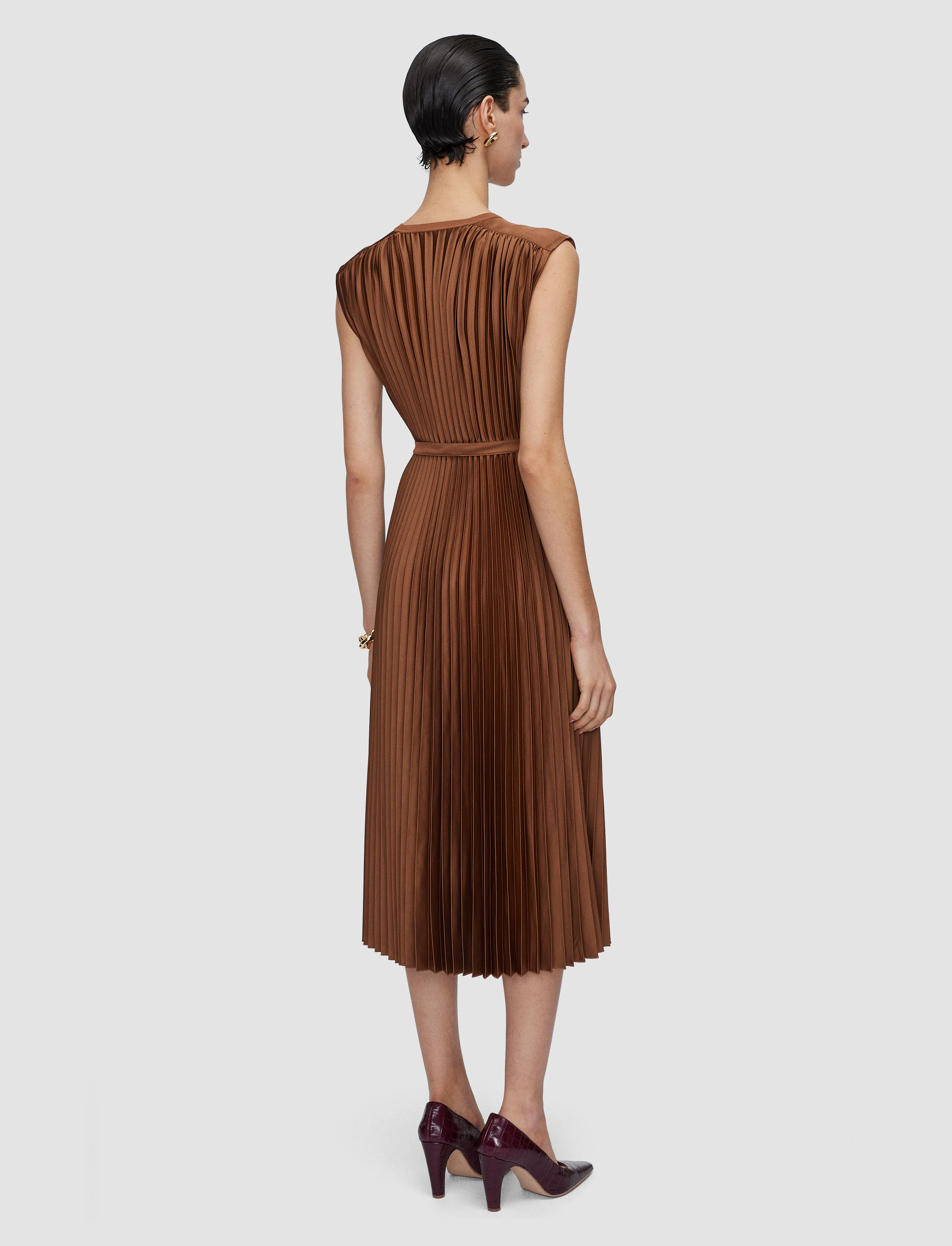 Volta Knit Weave Plissé Dress - Image 3