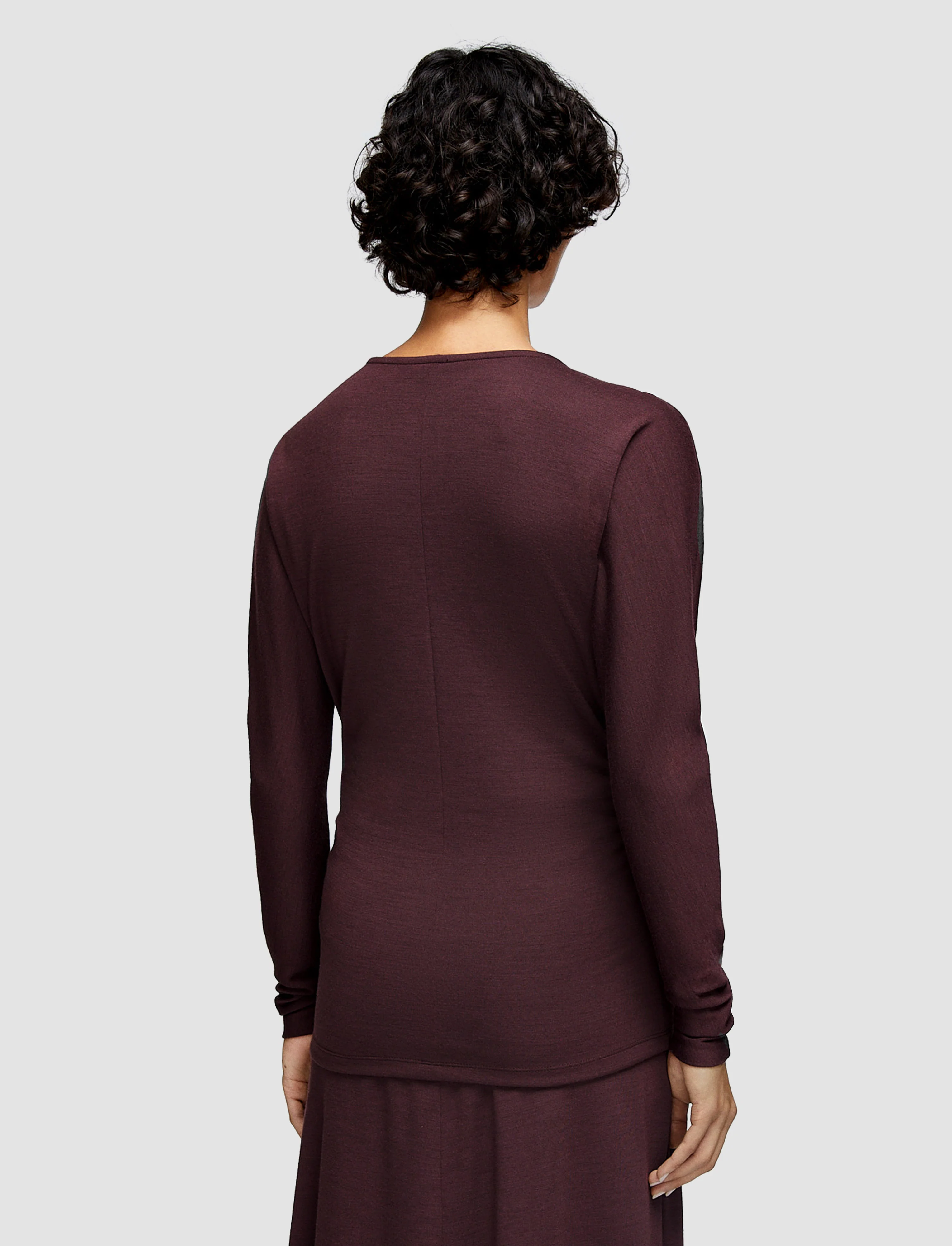 Wool Jersey V Neck Top - Image 4