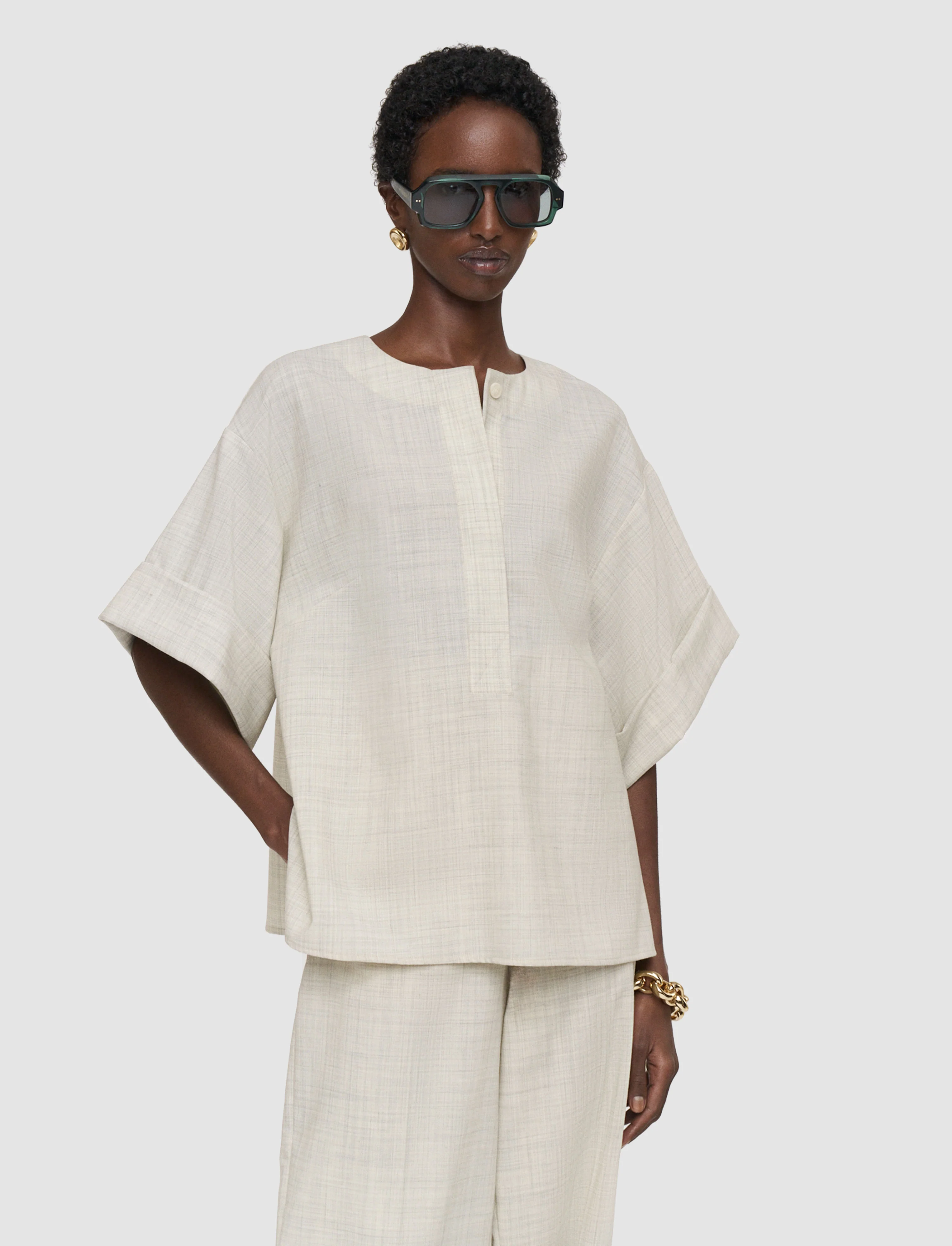 Yani Light Wool Blouse - Image 3